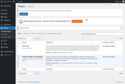 Page screenshot: Plugins ‹ Test site — WordPress
