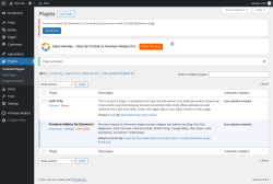 Page screenshot: Plugins ‹ Test site — WordPress