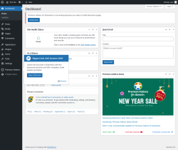 Page screenshot: Dashboard &lsaquo; Test site &mdash; WordPress