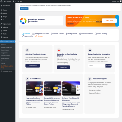 Page screenshot: Premium Addons