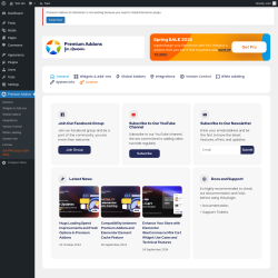 Page screenshot: Premium Addons