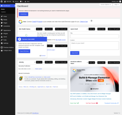 Page screenshot: Dashboard &lsaquo; Test site &mdash; WordPress