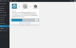 Page screenshot: Search &lsaquo; Test site &mdash; WordPress