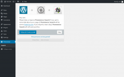 Page screenshot: Search &lsaquo; Test site &mdash; WordPress