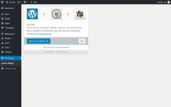 Page screenshot: Search settings &lsaquo; Test site &mdash; WordPress