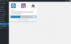 Page screenshot: Search settings &lsaquo; Test site &mdash; WordPress