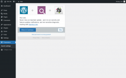 Page screenshot: Search settings &lsaquo; Test site &mdash; WordPress