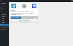 Page screenshot: Search settings &lsaquo; Test site &mdash; WordPress