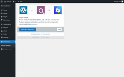 Page screenshot: Search settings &lsaquo; Test site &mdash; WordPress
