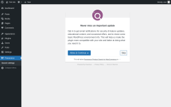 Page screenshot: Search settings &lsaquo; Test site &mdash; WordPress