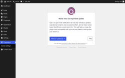 Page screenshot: Search settings &lsaquo; Test site &mdash; WordPress