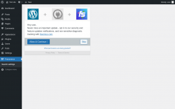 Page screenshot: Search settings &lsaquo; Test site &mdash; WordPress