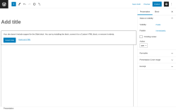 Page screenshot: Presentations → Add New