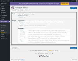 Page screenshot: Permissions &rarr; Settings