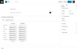 Page screenshot: Add New Page &lsaquo; Test site &mdash; WordPress