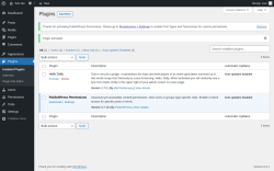 Page screenshot: Plugins &lsaquo; Test site &mdash; WordPress