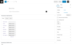 Page screenshot: Add New Post &lsaquo; Test site &mdash; WordPress