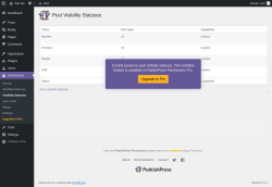 Page screenshot: Permissions &rarr; Visibility Statuses