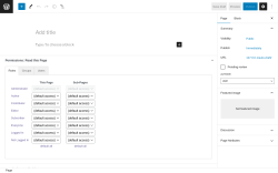 Page screenshot: Add New Page &lsaquo; Test site &mdash; WordPress