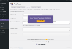 Page screenshot: Permissions &rarr; Teaser