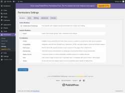 Page screenshot: Permissions &rarr; Settings