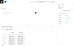 Page screenshot: Add Page &lsaquo; Test site &mdash; WordPress