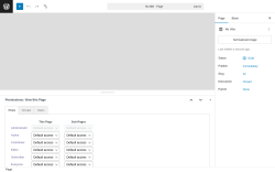 Page screenshot: Add Page &lsaquo; Test site &mdash; WordPress