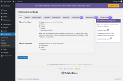 Page screenshot: Permissions &rarr; Settings