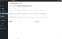 Page screenshot: Subscribed Feeds → Add Feeds
