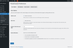Page screenshot: PressForward → Preferences