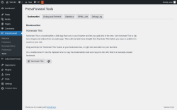 Page screenshot: PressForward → Tools
