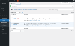 Page screenshot: Plugins ‹ Test site — WordPress