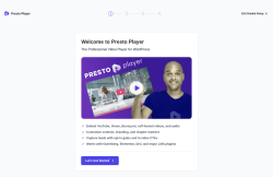 Page screenshot: Presto Player &rarr; Emails