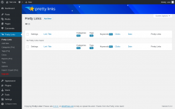 Page screenshot: Pretty Links