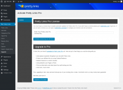 Page screenshot: Pretty Links &rarr; Upgrade