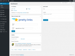 Page screenshot: Dashboard &lsaquo; Test site &mdash; WordPress