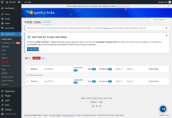 Page screenshot: Pretty Links