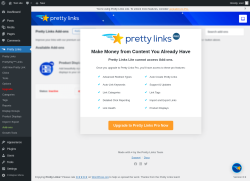 Page screenshot: Pretty Links  → Add-ons