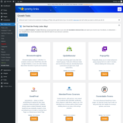 Page screenshot: Pretty Links  → Growth Tools