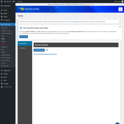 Page screenshot: Pretty Links  → Tools