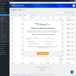 Page screenshot: Pretty Links  &rarr; PrettyPay&trade; Links