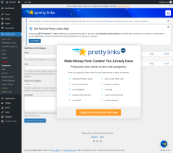 Page screenshot: Pretty Links  &rarr; Categories