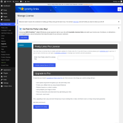 Page screenshot: Pretty Links  &rarr; Upgrade