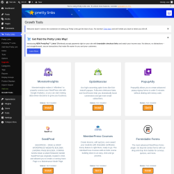 Page screenshot: Pretty Links  &rarr; Growth Tools