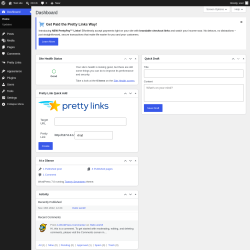 Page screenshot: Dashboard &lsaquo; Test site &mdash; WordPress