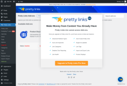 Page screenshot: Pretty Links &rarr; Add-ons