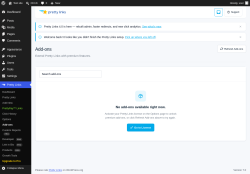 Page screenshot: Pretty Links  &rarr; Add-ons
