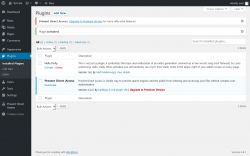 Page screenshot: Plugins ‹ Test site — WordPress