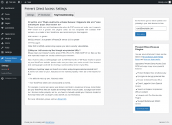 Page screenshot: Prevent Direct Access → FAQ/Troubleshooting