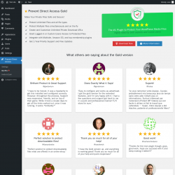 Page screenshot: Prevent Direct Access → Go Pro 